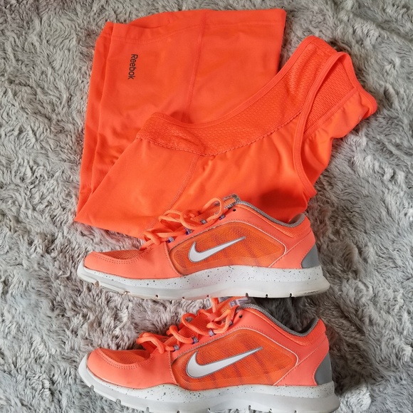 Nike Shoes - Nike flex trainer orange Running Shoes size 8